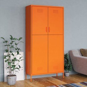 Armario de acero naranja 90x50x180 cm en Armarios roperos | Comprar online en Foru.es