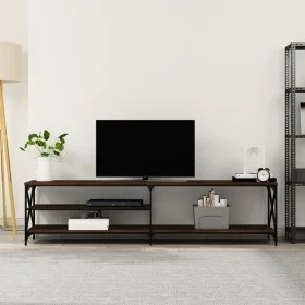 Mueble TV metal y madera contrachapada roble marrón 200x40x50cm de vidaXL, Muebles TV - Ref: Foro24-826743, Precio: 88,89 €, ...