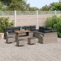 Conjunto de sofás de jardín 14 pcs Gris ratán sintético en Sofás de exterior | Comprar online en Foru.es
