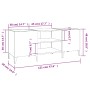 Mueble discos madera contrachapada blanco brillo 121x38x48 cm de vidaXL, Almacenamiento para CD y DVD - Ref: Foro24-831935, P...