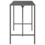 Mesa alta bar con superficie vidrio ratán PE gris 180x70x110 cm de vidaXL, Mesas de jardín - Ref: Foro24-362592, Precio: 93,5...