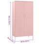 Armario de acero rosa 90x50x180 cm en Armarios roperos | Comprar online en Foru.es