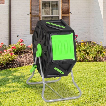 Compostador giratorio polipropileno 60x43x74 cm 70 L de vidaXL, Compostadores - Ref: Foro24-153608, Precio: 79,76 €, Descuent...