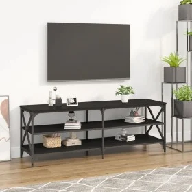 Mueble de TV madera contrachapada negro 140x40x50 cm de vidaXL, Muebles TV - Ref: Foro24-826724, Precio: 78,59 €, Descuento: %