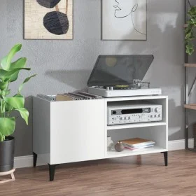 Glänzend weißer Sperrholz-Scheibenschrank 84,5 x 38 x 48 cm von vidaXL, CD- und DVD-Speicher - Ref: Foro24-831951, Preis: 64,...