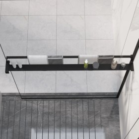 Estante de pared de ducha aluminio negro 100 cm de vidaXL, Accesorios para el baño - Ref: Foro24-153617, Precio: 59,40 €, Des...