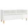 Mueble de TV madera contrachapada blanco brillo 100x34,5x44,5cm de vidaXL, Muebles TV - Ref: Foro24-831895, Precio: 70,39 €, ...
