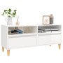 Mueble de TV madera contrachapada blanco brillo 100x34,5x44,5cm de vidaXL, Muebles TV - Ref: Foro24-831895, Precio: 70,39 €, ...