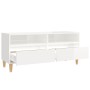 Mueble de TV madera contrachapada blanco brillo 100x34,5x44,5cm de vidaXL, Muebles TV - Ref: Foro24-831895, Precio: 70,39 €, ...