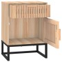 Mesita de noche hierro y madera contrachapada 40x30x55,5 cm de vidaXL, Mesitas de noche - Ref: Foro24-352095, Precio: 68,28 €...