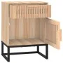 Mesita de noche hierro y madera contrachapada 40x30x55,5 cm de vidaXL, Mesitas de noche - Ref: Foro24-352095, Precio: 60,28 €...