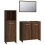 Set de muebles baño 3 pzas madera contrachapada roble marrón de vidaXL, Muebles de baño - Ref: Foro24-3154408, Precio: 92,53 ...