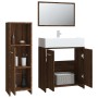 Set de muebles baño 3 pzas madera contrachapada roble marrón de vidaXL, Muebles de baño - Ref: Foro24-3154408, Precio: 92,53 ...