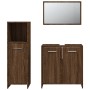 Set de muebles baño 3 pzas madera contrachapada roble marrón de vidaXL, Muebles de baño - Ref: Foro24-3154408, Precio: 92,53 ...