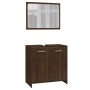 Set de muebles baño 3 pzas madera contrachapada roble marrón de vidaXL, Muebles de baño - Ref: Foro24-3154408, Precio: 92,53 ...