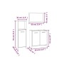 Set de muebles baño 3 pzas madera contrachapada roble marrón de vidaXL, Muebles de baño - Ref: Foro24-3154408, Precio: 92,53 ...