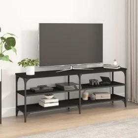 Mueble para TV madera contrachapada negro 140x30x50 cm de vidaXL, Muebles TV - Ref: Foro24-826744, Precio: 65,18 €, Descuento: %