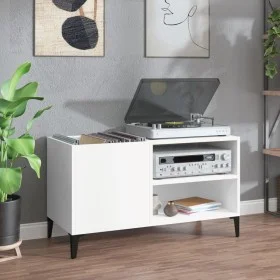 Mueble para discos madera contrachapada blanco 84,5x38x48 cm de vidaXL, Almacenamiento para CD y DVD - Ref: Foro24-831949, Pr...