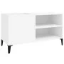 Plywood white record storage unit 84.5x38x48 cm by vidaXL, CD and DVD storage - Ref: Foro24-831949, Price: 56,28 €, Discount: %