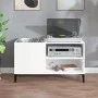 Plywood white record storage unit 84.5x38x48 cm by vidaXL, CD and DVD storage - Ref: Foro24-831949, Price: 56,28 €, Discount: %