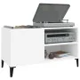 Plywood white record storage unit 84.5x38x48 cm by vidaXL, CD and DVD storage - Ref: Foro24-831949, Price: 56,28 €, Discount: %