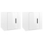 Muebles para TV de pared 2 uds blanco brillante 40x34,5x40 cm de vidaXL, Muebles TV - Ref: Foro24-816645, Precio: 49,83 €, De...