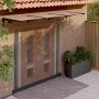 Marquesina de puerta policarbonato negro 358,5x90 cm de vidaXL, Toldos - Ref: Foro24-153702, Precio: 105,16 €, Descuento: %