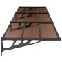Marquesina de puerta policarbonato negro 358,5x90 cm de vidaXL, Toldos - Ref: Foro24-153702, Precio: 105,16 €, Descuento: %