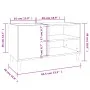 Mueble discos madera contrachapada gris sonoma 84,5x38x48 cm de vidaXL, Almacenamiento para CD y DVD - Ref: Foro24-831947, Pr...