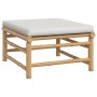 Set de muebles de jardín 5 piezas bambú y cojines gris claro de vidaXL, Conjuntos de jardín - Ref: Foro24-3155081, Precio: 40...
