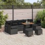 Conjunto de sofás de jardín 10 pcs Negro ratán sintético en Sofás de exterior | Comprar online en Foru.es