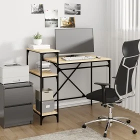 Escritorio con estantes madera contrachapada roble 105x50x90 cm de vidaXL, Escritorios - Ref: Foro24-826715, Precio: 59,70 €,...