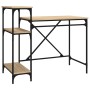 Escritorio con estantes madera contrachapada roble 105x50x90 cm de vidaXL, Escritorios - Ref: Foro24-826715, Precio: 62,12 €,...