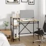 Escritorio con estantes madera contrachapada roble 105x50x90 cm de vidaXL, Escritorios - Ref: Foro24-826715, Precio: 59,70 €,...