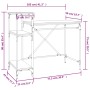 Escritorio con estantes madera contrachapada roble 105x50x90 cm de vidaXL, Escritorios - Ref: Foro24-826715, Precio: 62,12 €,...