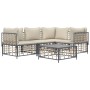 Juego de muebles de jardín 5 pzas cojines antracita ratán PE de vidaXL, Sofás de exterior - Ref: Foro24-3186748, Precio: 413,...