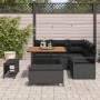 Conjunto de sofás de jardín 8 pcs Negro ratán sintético en Sofás de exterior | Comprar online en Foru.es