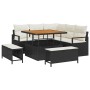 Conjunto de sofá de jardín con cojín 8 pcs Negro Poliratán en Sofás de exterior | Comprar online en Foru.es