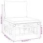 Garden furniture set 2 pieces bamboo and cream white cushions by vidaXL, Modular outdoor sofas - Ref: Foro24-362298, Price: 2...