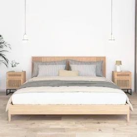 Mesitas noche 2 uds hierro y madera contrachapada 40x30x55,5 cm de vidaXL, Mesitas de noche - Ref: Foro24-352096, Precio: 97,...