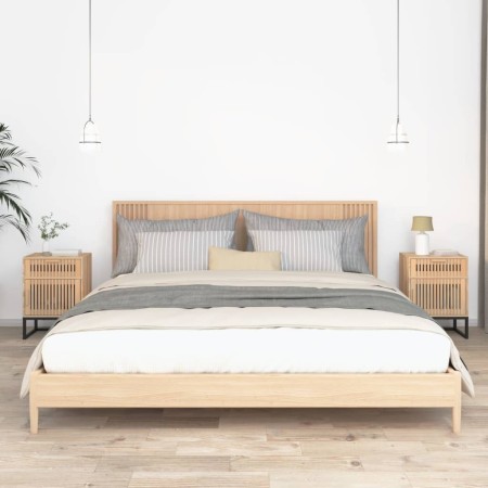 Mesitas noche 2 uds hierro y madera contrachapada 40x30x55,5 cm de vidaXL, Mesitas de noche - Ref: Foro24-352096, Precio: 91,...