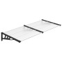 Marquesina puerta policarbonato negro y transparente 199x90 cm de vidaXL, Toldos - Ref: Foro24-153685, Precio: 75,31 €, Descu...