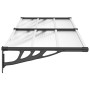 Marquesina puerta policarbonato negro y transparente 199x90 cm de vidaXL, Toldos - Ref: Foro24-153685, Precio: 75,31 €, Descu...
