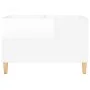 Mueble discos madera contrachapada blanco brillo 74,5x38x48 cm de vidaXL, Almacenamiento para CD y DVD - Ref: Foro24-831959, ...