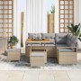 Conjunto de sofás de jardín 8 pcs Beige ratán sintético en Sofás de exterior | Comprar online en Foru.es