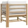 Garten-Ecksofa mit hellgrauen Bambuskissen von vidaXL, Modulare Sofas für den Außenbereich - Ref: Foro24-362278, Preis: 109,3...