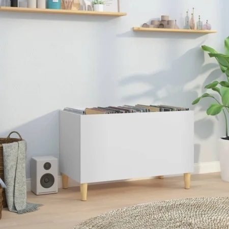 White plywood record cabinet 74.5x38x48 cm by vidaXL, CD and DVD storage - Ref: Foro24-831957, Price: 37,76 €, Discount: %