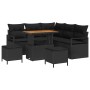 Conjunto de sofá de jardín con cojín 8 pcs Negro Poliratán en Sofás de exterior | Comprar online en Foru.es
