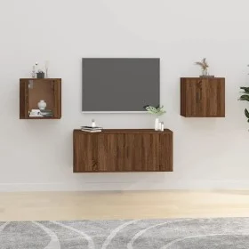 Muebles para TV de pared 2 uds roble marrón 40x34,5x40 cm de vidaXL, Muebles TV - Ref: Foro24-816655, Precio: 57,44 €, Descue...