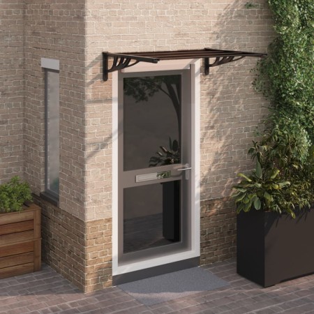 Marquesina de puerta policarbonato negro 122x90 cm de vidaXL, Toldos - Ref: Foro24-153697, Precio: 52,78 €, Descuento: %